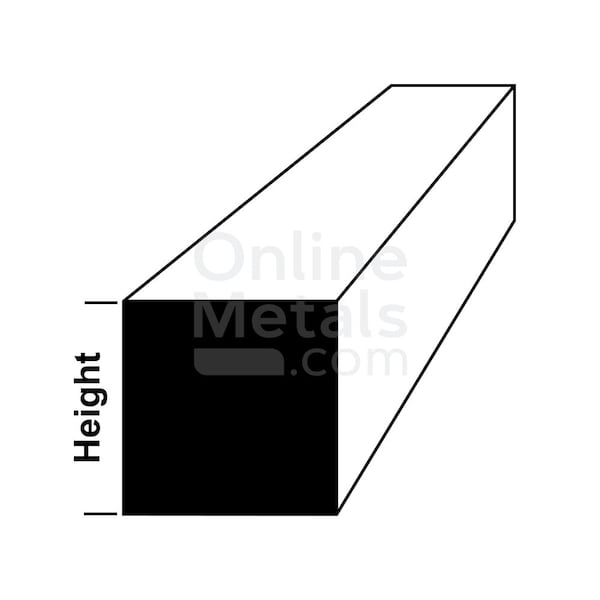 Onlinemetals 1.75" Stainless Square Bar 316/316L-Annealed Cold Finish 2217